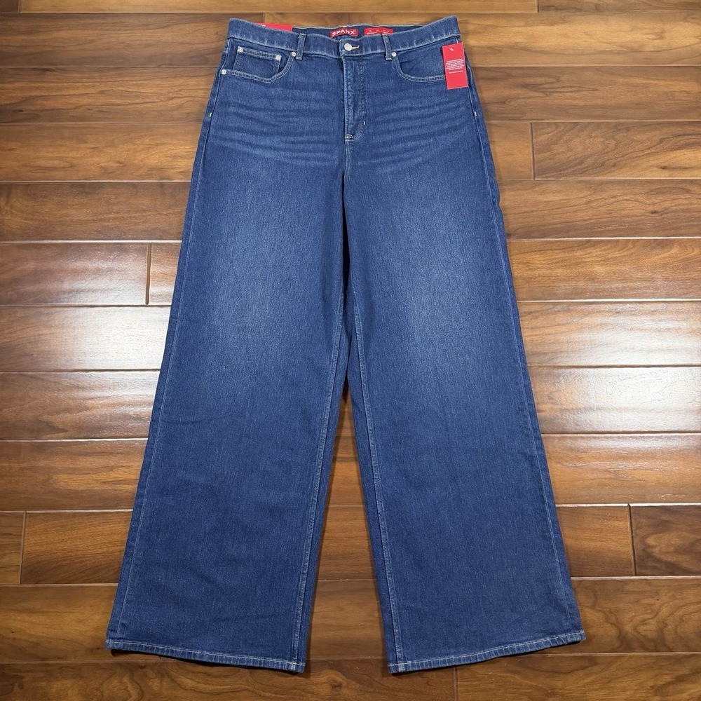 SPANX Dark Blue Wide Leg Jeans